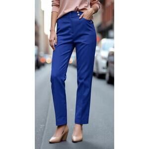 ANNE KLEIN NWOT Women’s Cotton Blend Straight Leg Pants In Royal-Size 12